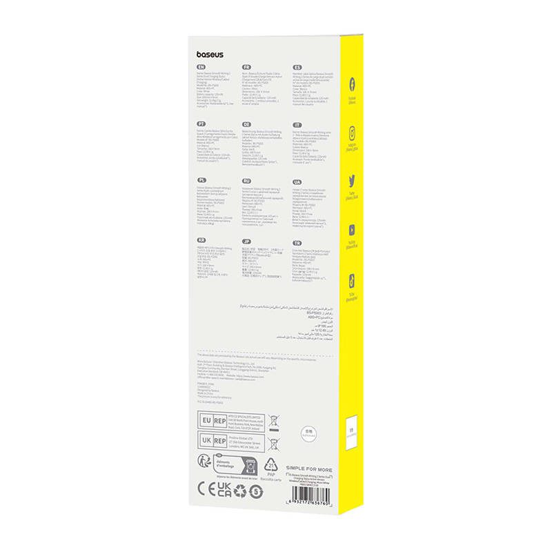 Active stylus Baseus Smooth Writing Series with wireless and cabled charging (White) - Image 4