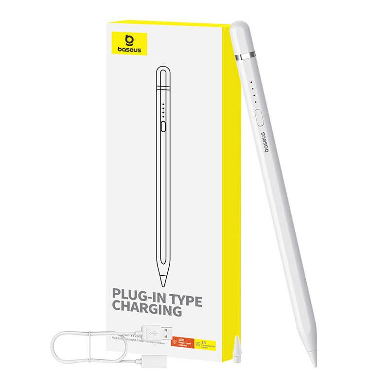Active stylus Baseus Smooth Writing Series with wireless charging, USB-C (White) - Image 5