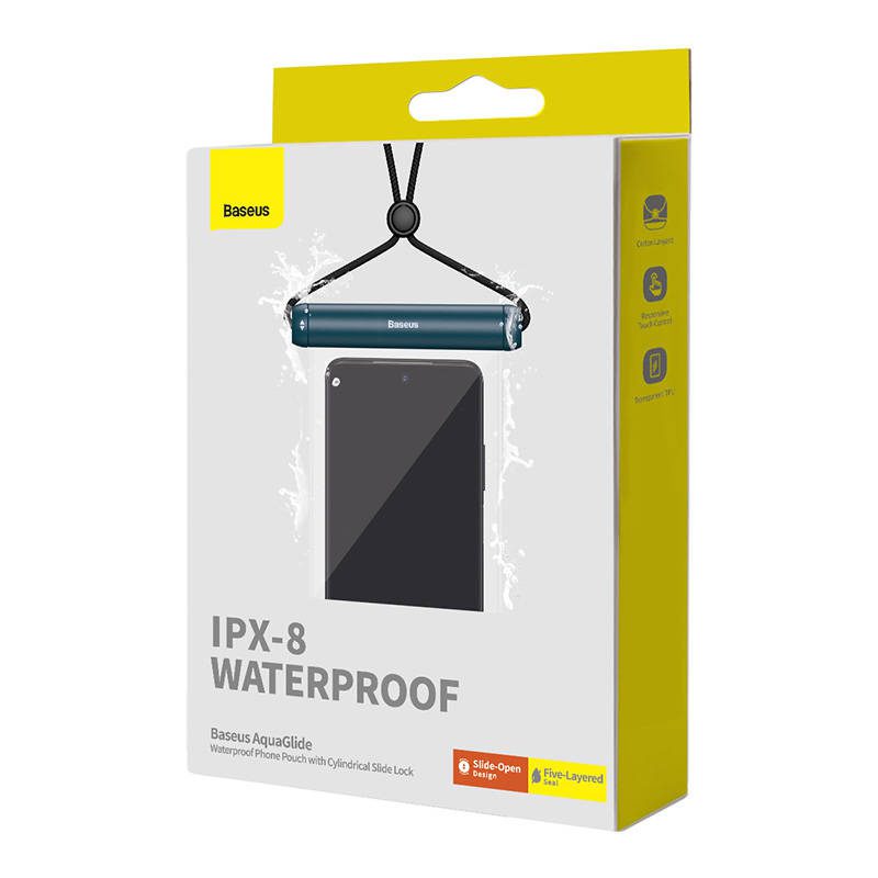 Waterproof phone case Baseus AquaGlide with Cylindrical Slide Lock (blue) - Image 6