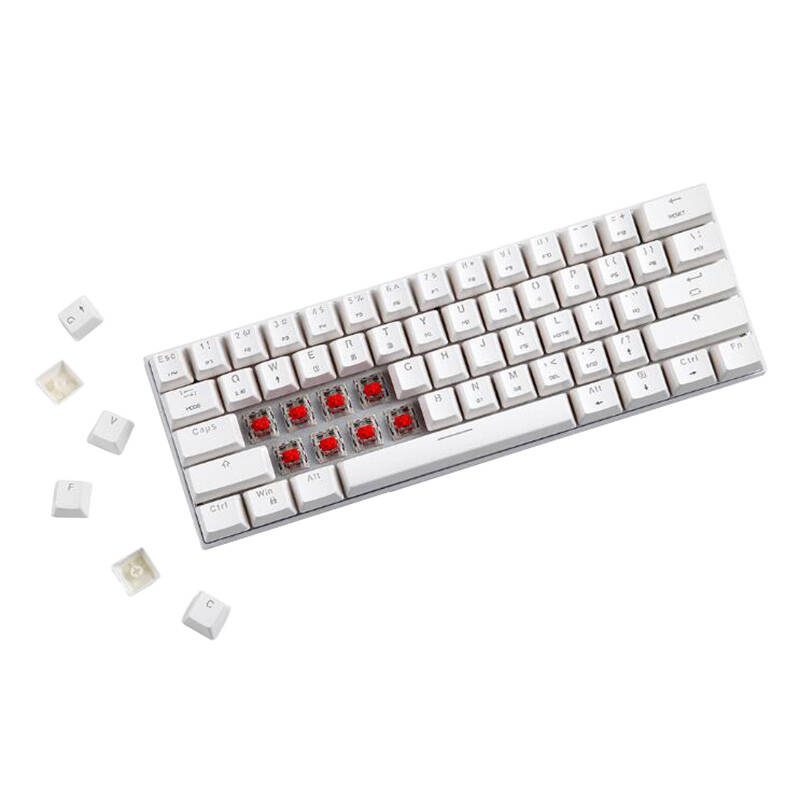 Motospeed SK62 Wireless Mechanical Keyboard White (blue switches) - Image 6