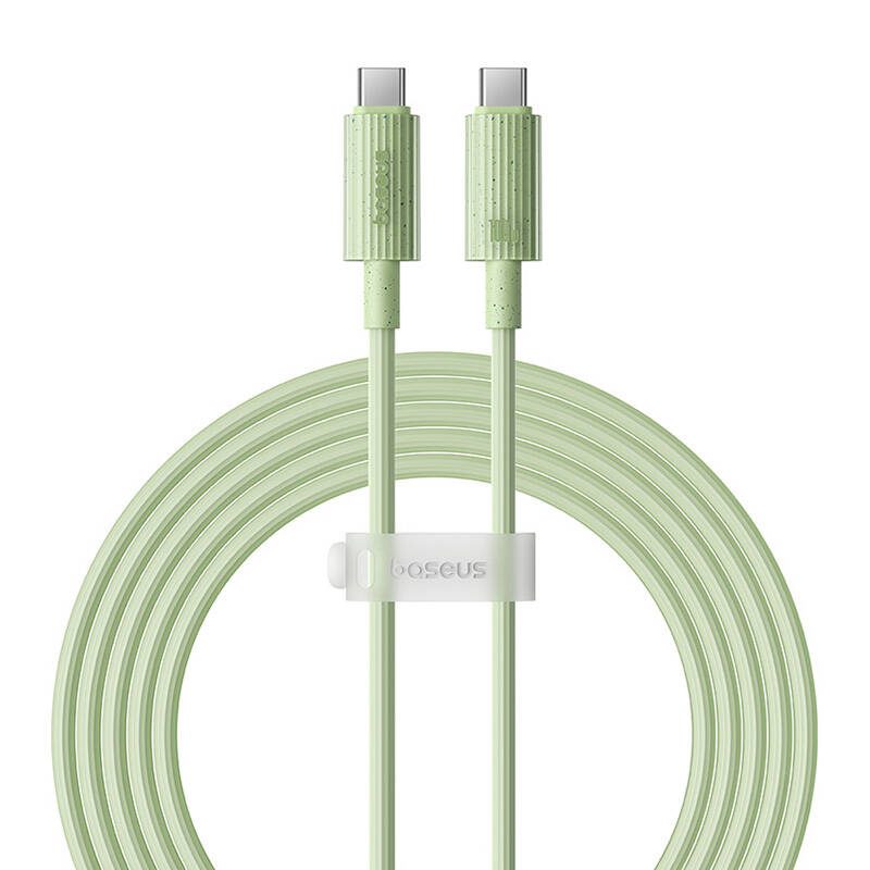 Fast Charging cable Baseus USB-C to USB-C Habitat Series 2m 100W (green) - Image 2