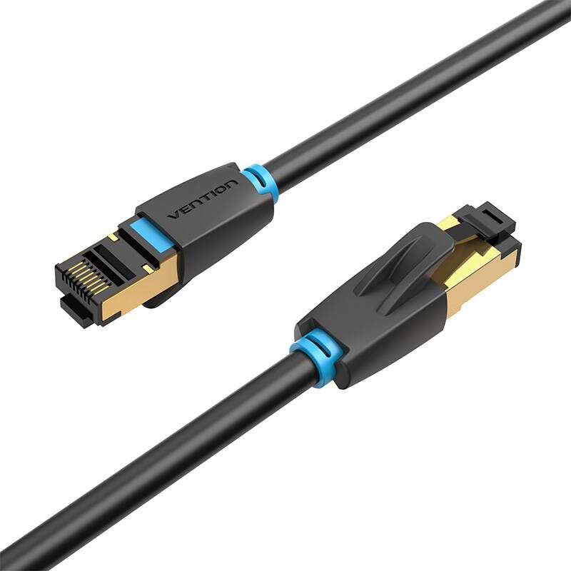 Network Cable CAT8 SFTP Vention IKABF RJ45 Ethernet 40Gbps 1m Black - Image 3