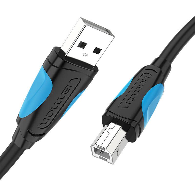 USB 2.0 A to USB-B printer cable Vention VAS-A16-B100 1m Black - Image 3