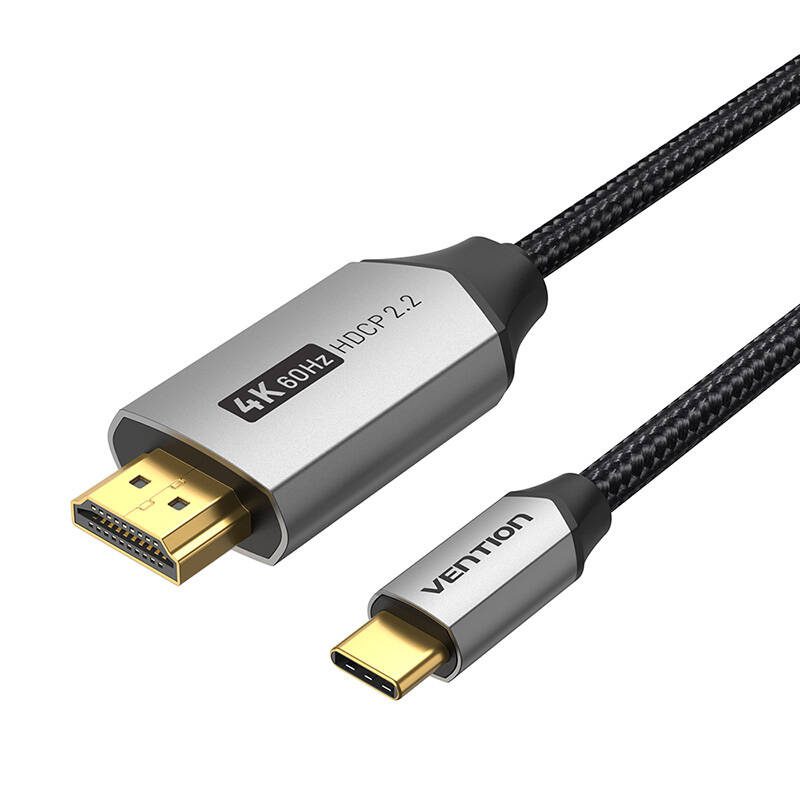 USB-C do HDMI 2.0 Cable Vention CRBBG 1,5m, 4K 60Hz (black) - Image 3