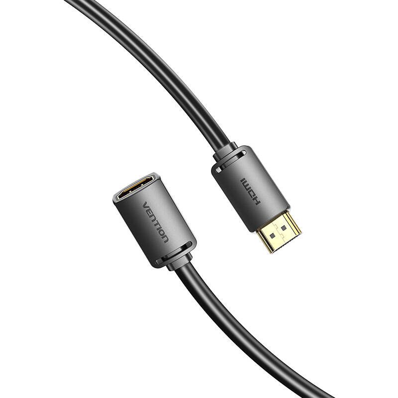 HDMI 2.0 Male to HDMI 2.0 Female Extension Cable Vention AHCBD 0,5m, 4K 60Hz, (Black) - Image 3