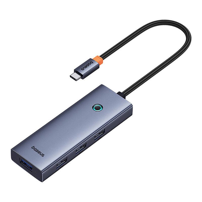 Hub 5in1 Baseus UltraJoy 5-Port (4xUSB 3.0, PD) grey - Image 5