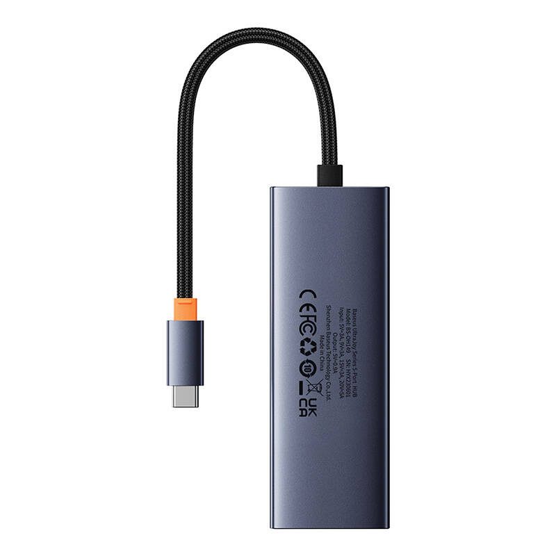 Hub 5in1 Baseus UltraJoy 5-Port (4xUSB 3.0, PD) grey - Image 6