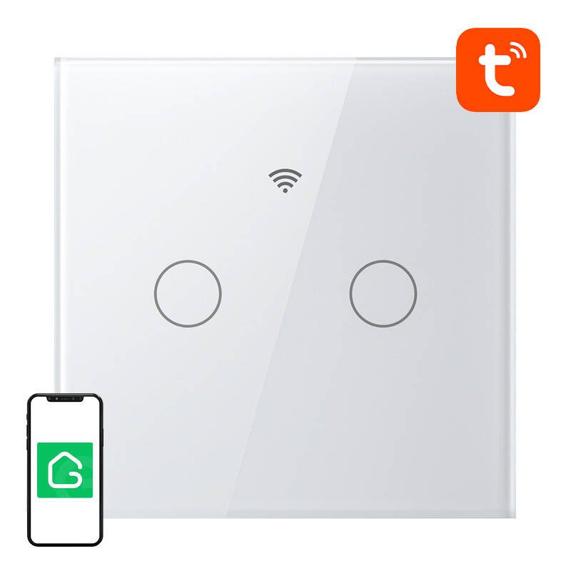 Smart Touch WiFi Light Switch Gosund SLS2 (Optional N, Dual) Tuya - Image 2