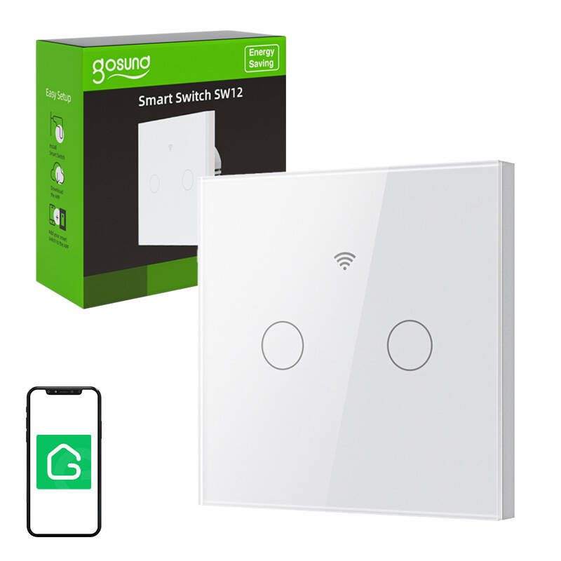 Smart Touch WiFi Light Switch Gosund SLS2 (Optional N, Dual) Tuya - Image 3