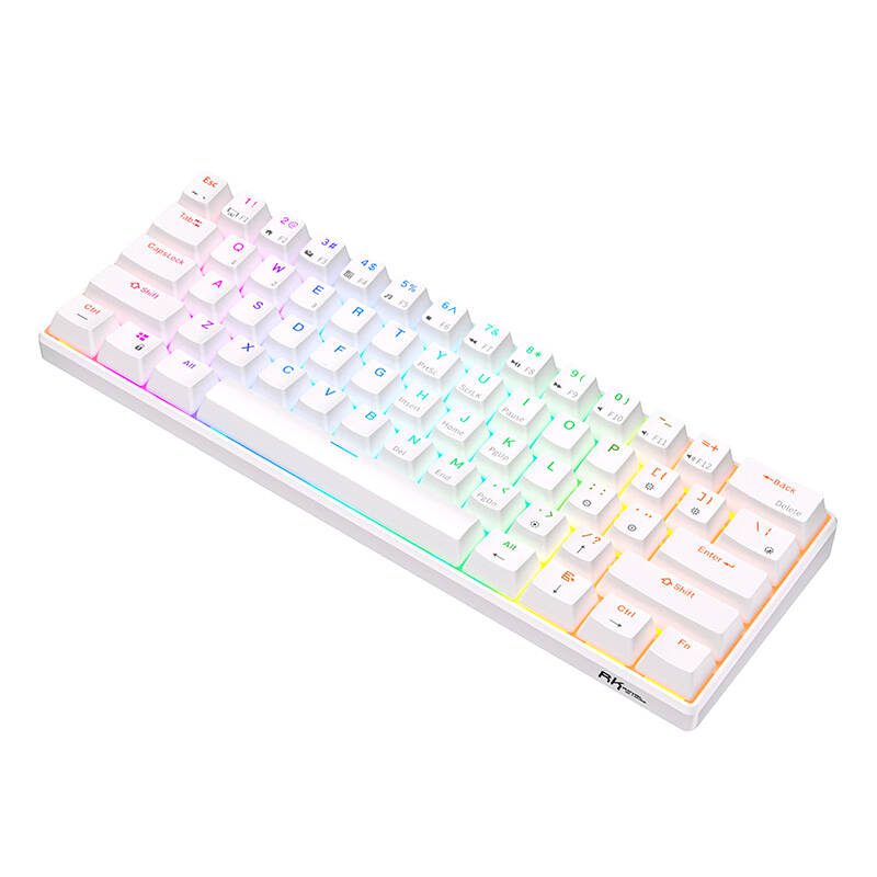 Royal Kludge RK61 RGB mechanical keyboard, brown switch (white) (QWERTY) - Image 2