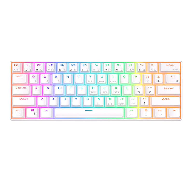 Royal Kludge RK61 RGB mechanical keyboard, brown switch (white) (QWERTY)