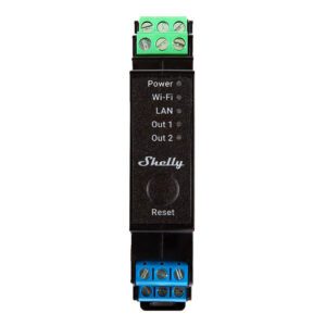 Shelly Pro 2PM DIN Rail 2-channel Relay, WiFi/LAN (Power measurement)