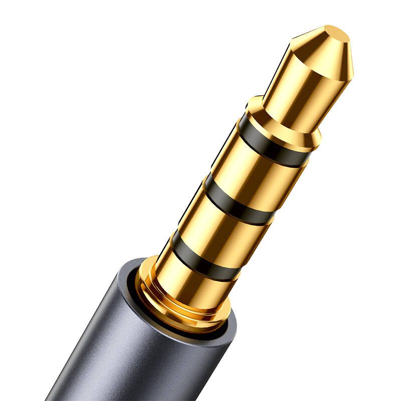 Joyroom SY-A09 AUX extension cable 3.5mm mini jack female to 3.5mm mini jack male, braided, 1.2m (black) - Image 4