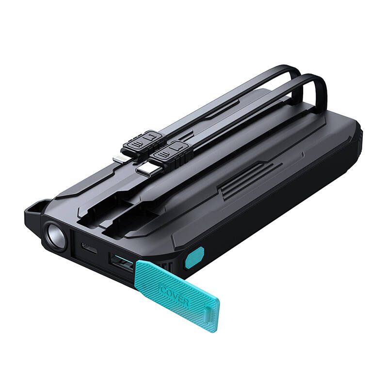 Powerbank Joyroom JR-L017 10000mAh, 22.5W, with Lightning + USB-C cable (black) - Image 4