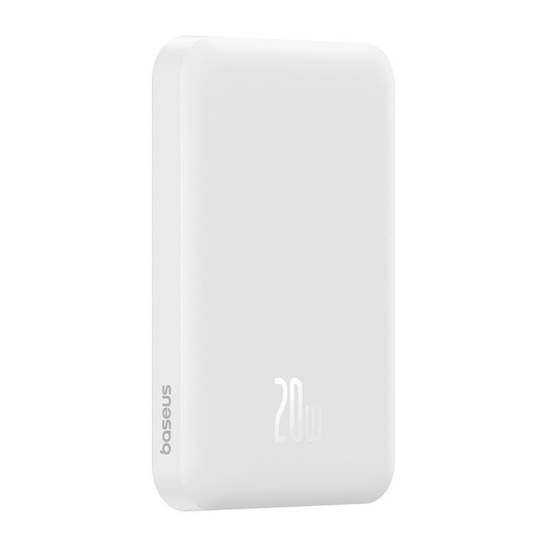 Magnetic Mini Powerbank Baseus 5000mAh, USB-C 20W (white) - Image 4
