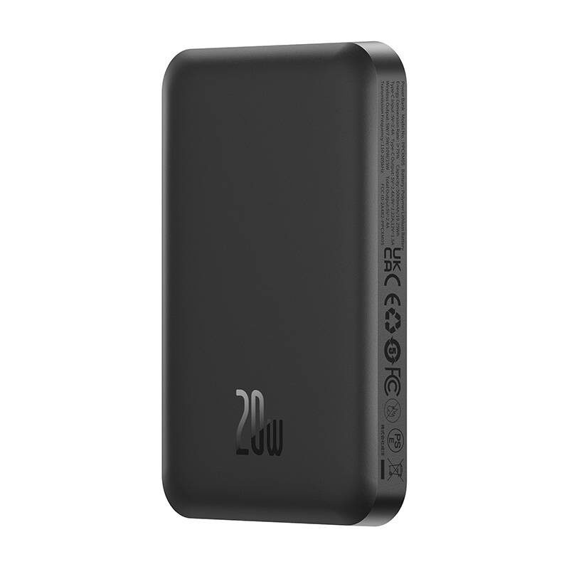 Magnetic Mini Powerbank Baseus 5000mAh, USB-C 20W (black) - Image 4