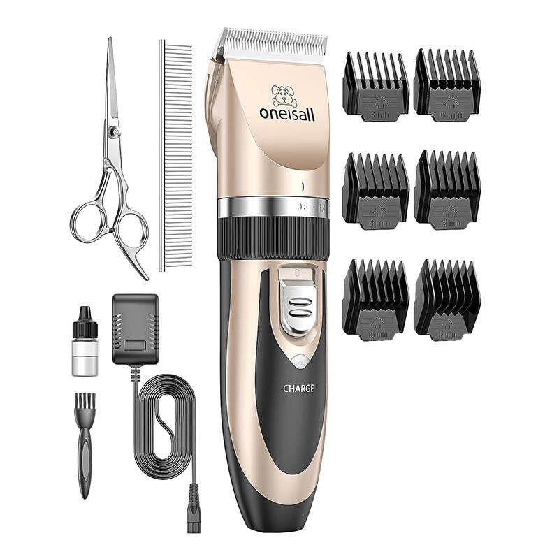 Oneisall P2 Pet Trimmer / Clippers + Scissors + Comb Set (Gold) - Image 2