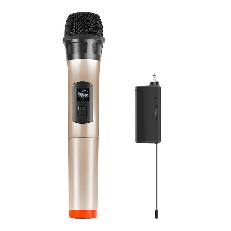Wireless dynamic microphone UHF PULUZ PU628J 3.5mm (gold) - Image 2