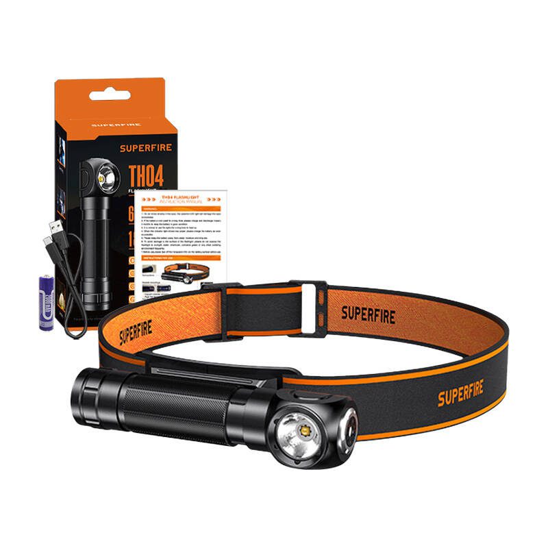 Superfire TH04 2-in-1 headlamp flashlight, 600 lm, USB-C, 5 modes, 150 m - Image 2