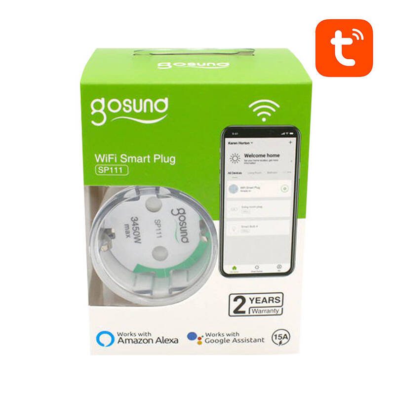 Smart plug WiFi Gosund SP111 3680W 16A, Tuya 2-pack - Image 5