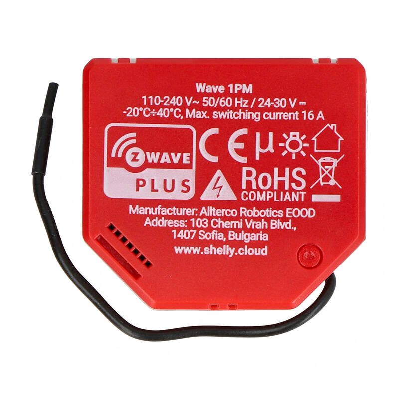 Shelly Qubino Wave1PM Controller, 1-channel, Z-Wave (Power measurement) - Image 2