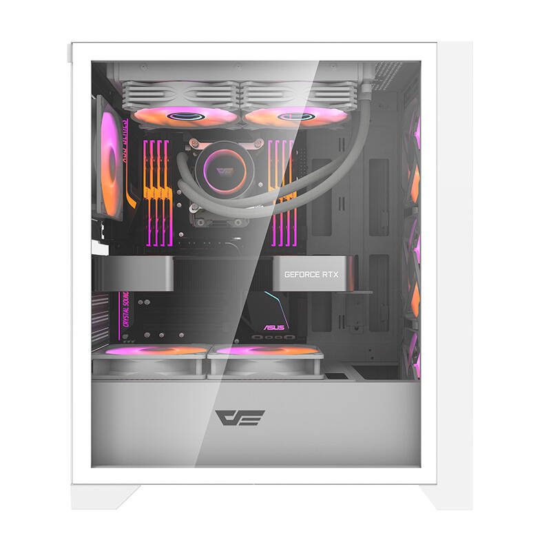Darkflash DRX70 MESH computer case (white) + 4 RGB fans - Image 3