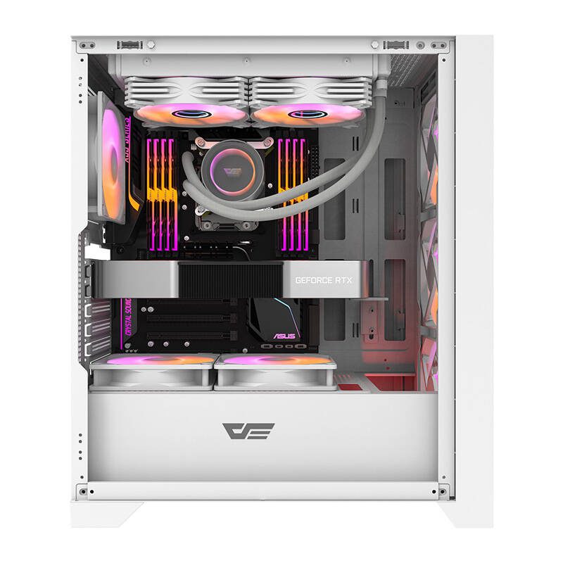 Darkflash DRX70 MESH computer case (white) + 4 RGB fans - Image 5