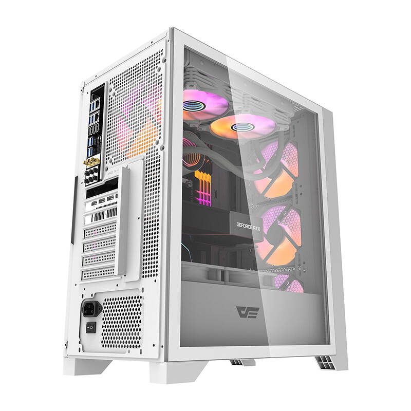 Darkflash DRX70 MESH computer case (white) + 4 RGB fans - Image 2