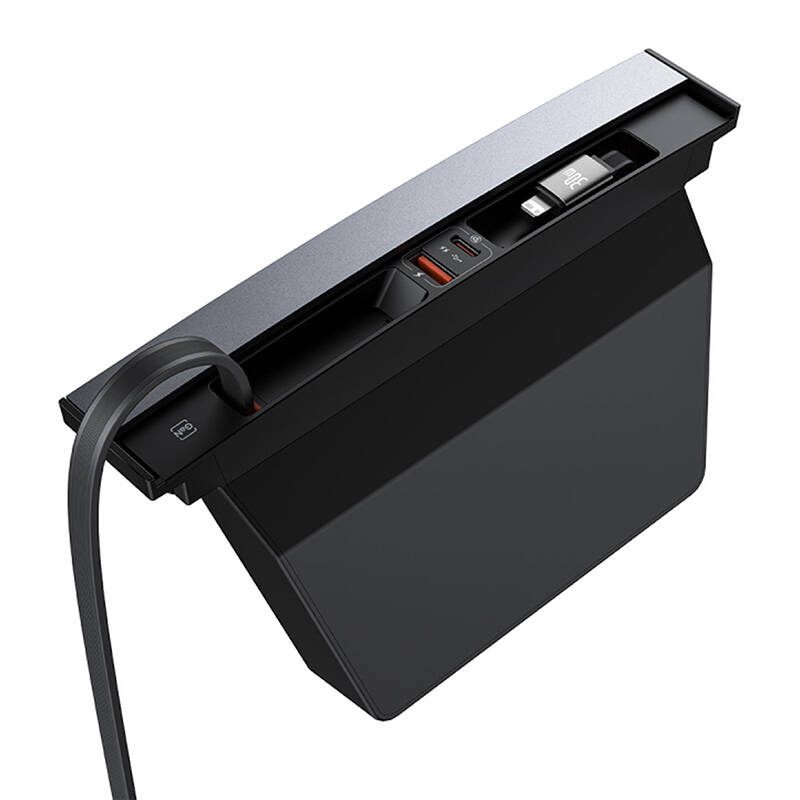 Hub Baseus T-Space with USB-C to lightning cables for Tesla Cars (black) - Image 4