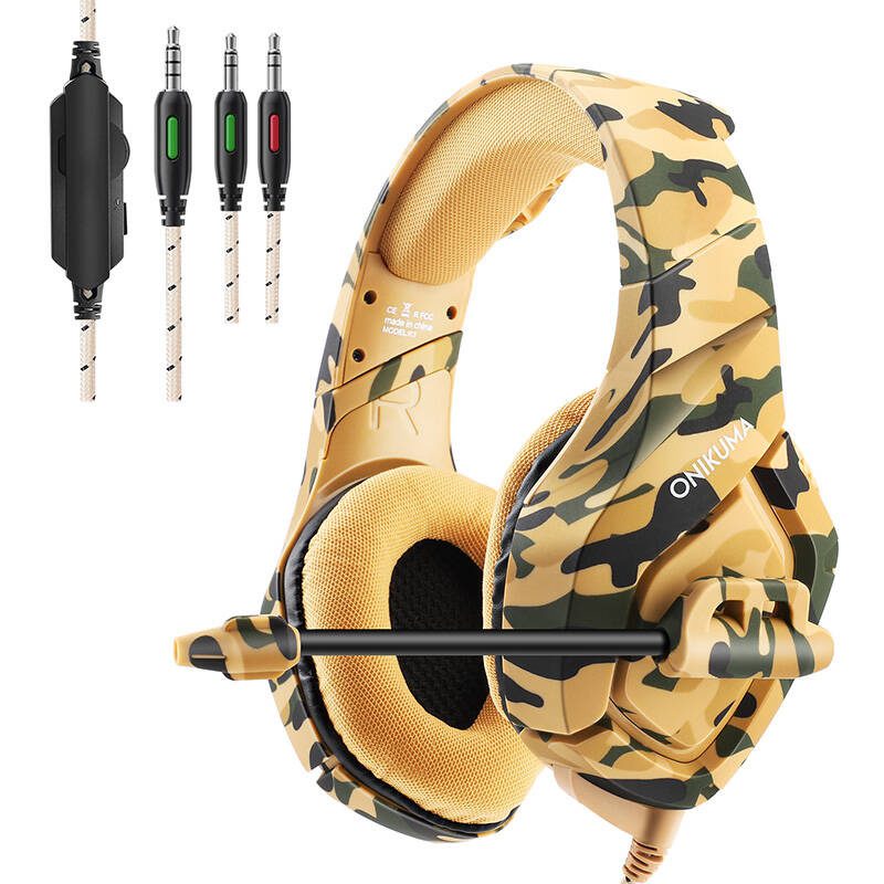 ONIKUMA K1-B Gaming headset (Yellow) - Image 2