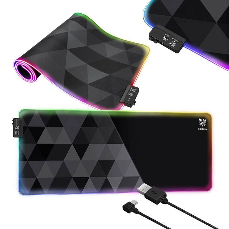 ONIKUMA MP006 RGB Mousepad (Black) - Image 3