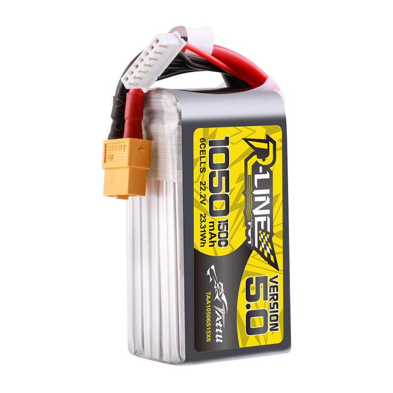 Tattu R-Line 5.0 1050mAh 22.2V 6S 150C XT60 Plug Battery - Image 2
