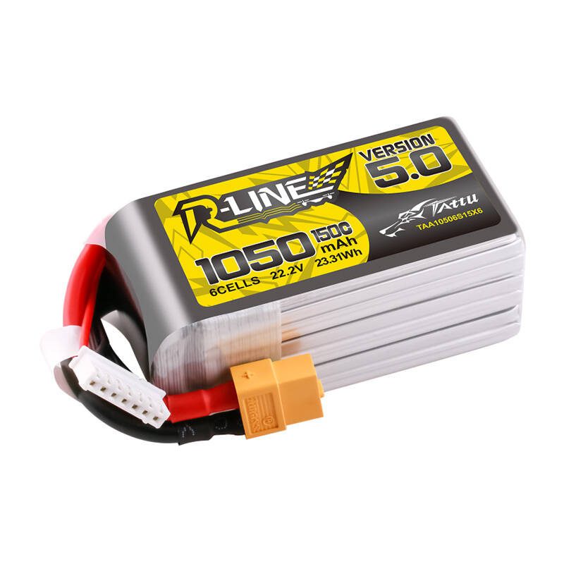Tattu R-Line 5.0 1050mAh 22.2V 6S 150C XT60 Plug Battery - Image 4