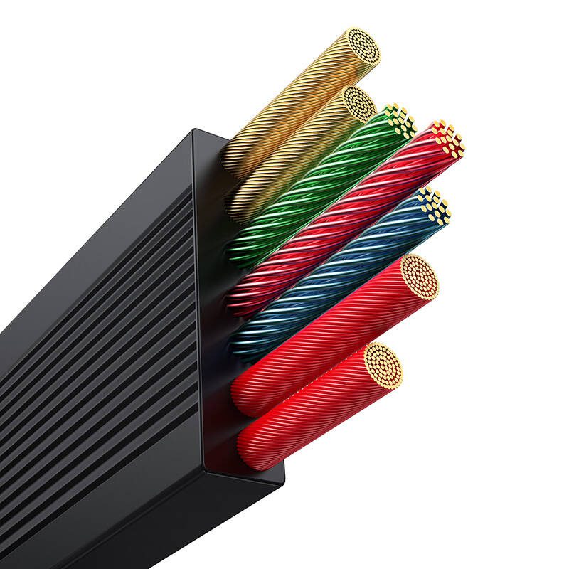 3-in-1 Baseus Free2Draw USB to M+L+C 100W cable, 1.1 m (black) - Image 5