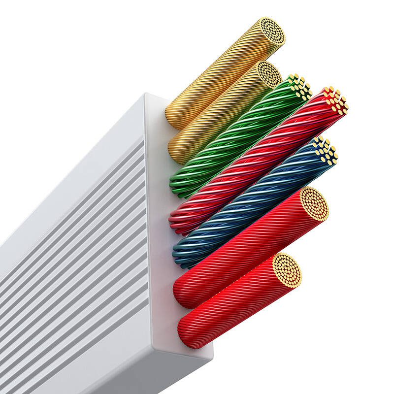 3-in-1 Baseus Free2Draw USB to M+L+C 100W cable, 1.1 m (white) - Image 5