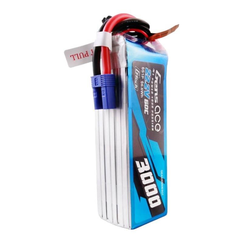 Gens ace G-Tech 3000mAh 22.2V 60C 6S1P Lipo Battery Pack with EC5 plug - Image 4