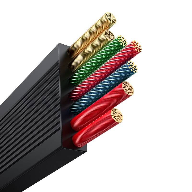 Fast Charging Cable 3in1 Baseus Free2Draw USB-C to USB-C/Lightning/Micro 100W, 1,1m (black) - Image 6