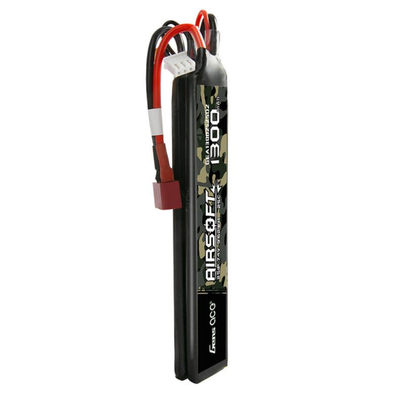 Gens ace 25C 1300mAh 2S1P 7.4V Saddle Airsoft Gun Lipo Battery with T Plug - Image 2