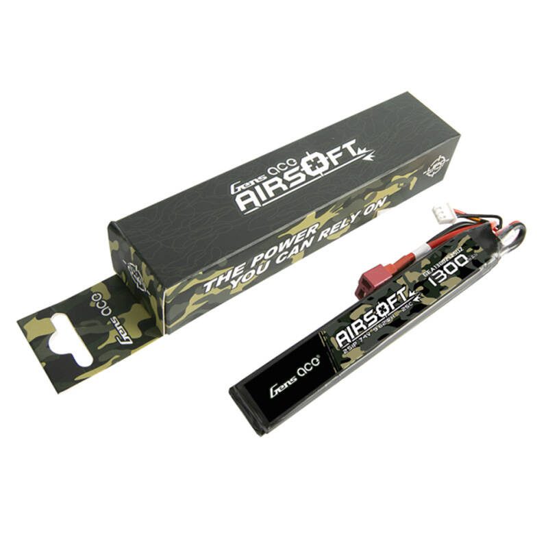 Gens ace 25C 1300mAh 2S1P 7.4V Saddle Airsoft Gun Lipo Battery with T Plug - Image 4