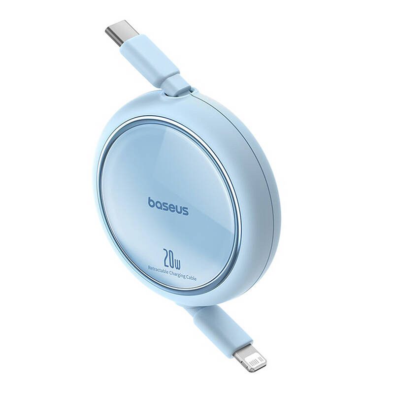 USB Cable Baseus Free2Pull USB-C to iP 20W 1m (blue) - Image 2