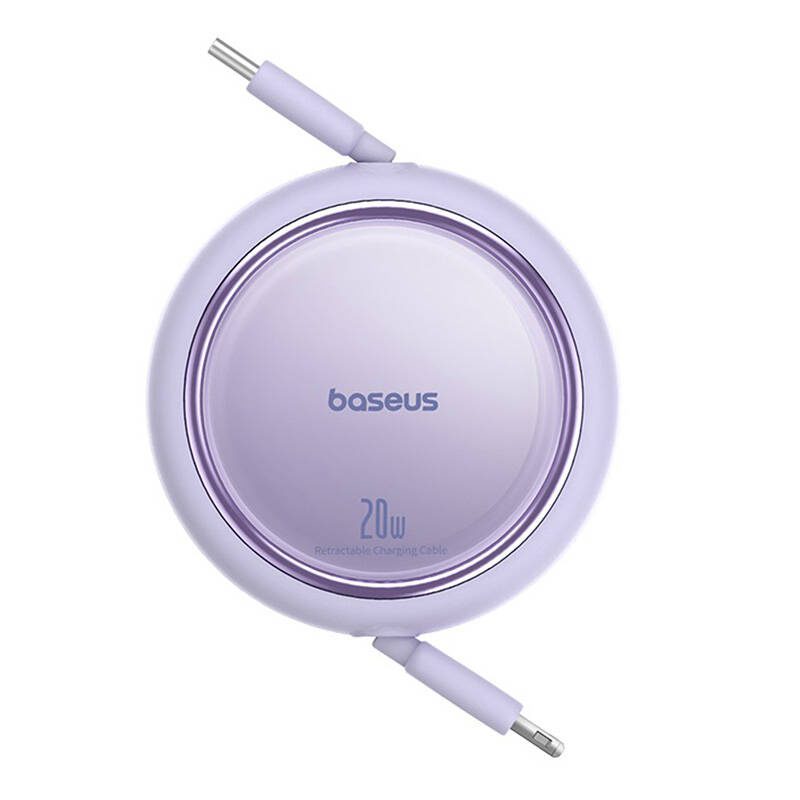 USB Cable Baseus Free2Pull USB-C to iP 20W 1m (purple) - Image 3