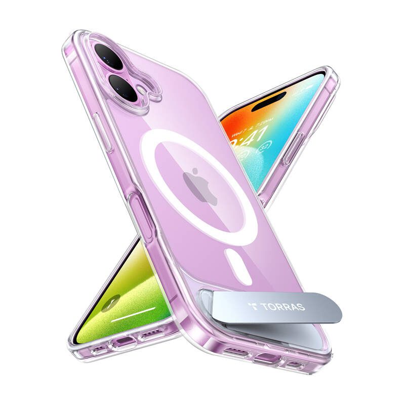 Torras Pstand Series Case for iPhone 16 Plus (transparent) - Image 2