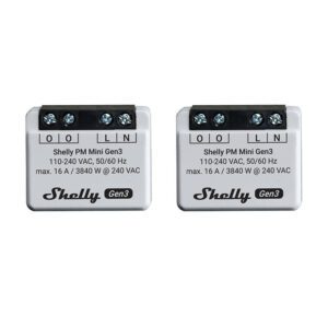 Shelly PM Mini Gen3 Set of 2 Controllers, WiFi/Bluetooth