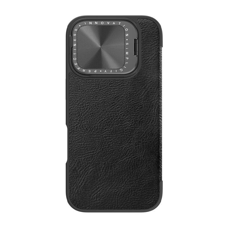 Nillkin Qin Prop Leather iPhone 16 Case (black) - Image 2