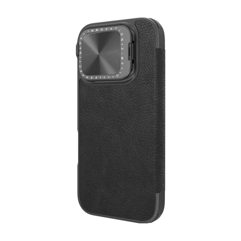 Nillkin Qin Prop Leather iPhone 16 Case (black) - Image 4