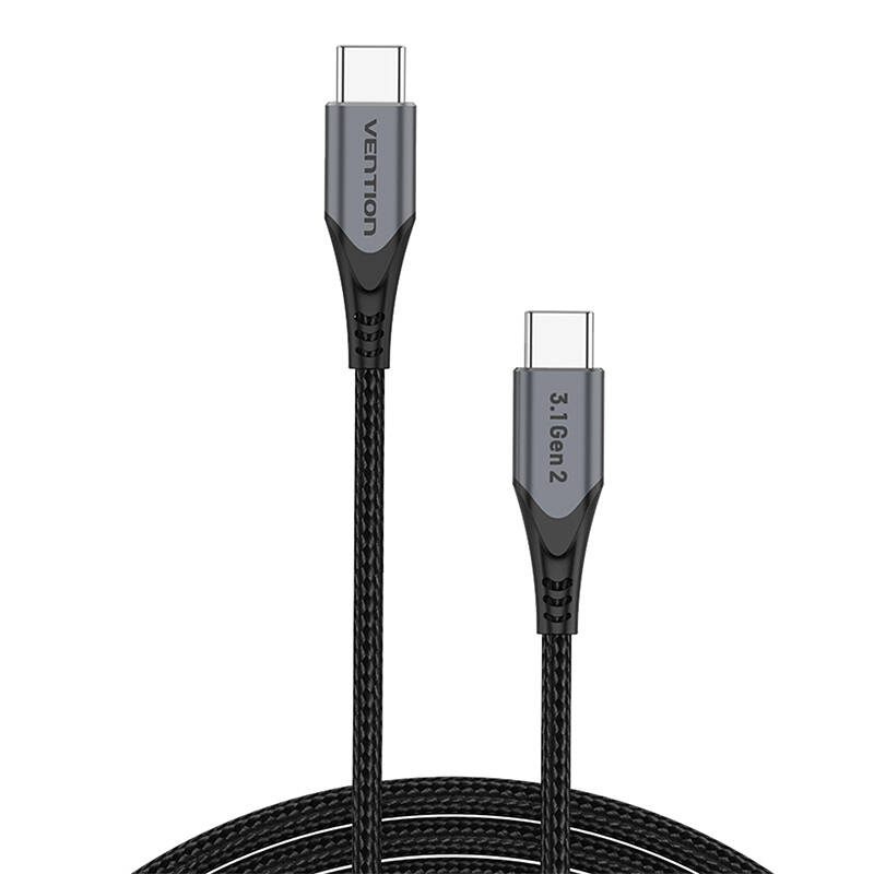 USB-C to USB-C 100W Vention TAHHD 5A 0.5m USB 3.1 Gen2 4K cable (gray) - Image 4