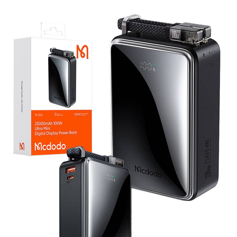 Power Bank Mcdodo MC-0561 Digital Dis 25000mAh,100W (black) - Image 3