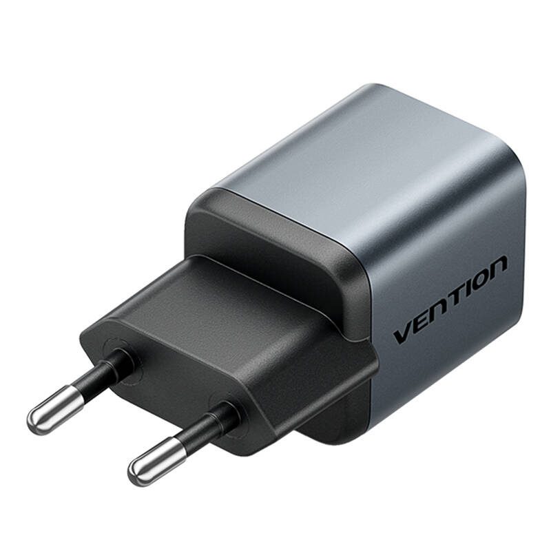 GaN Vention USB-C 20W Charger + USB-C-L 1m Cable (Gray) - Image 4