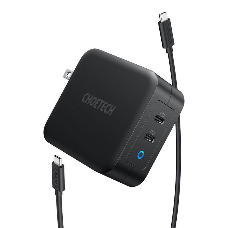 Choetech PD6008 2xUSB-C PD 100W GaN mains charger - Image 3