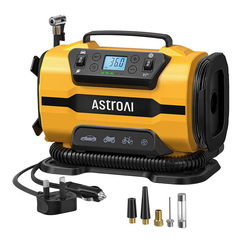 AstroAI ATJ-8366 150 PSI 12V DC/110V AC Portable Wheel Compressor - Image 2